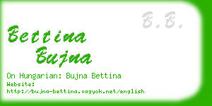 bettina bujna business card